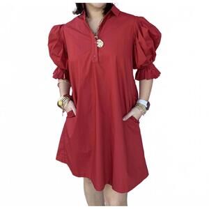NEW BEFORE YOU cherry mini dress in red